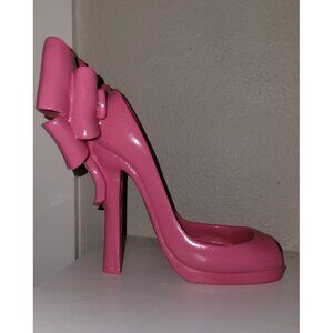 Valentines Coquette Pink Bow High Heel Shoe Decor